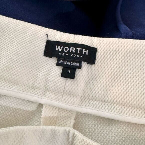 Worth Textured White Dress Pants. Size 4. - Picture 6 of 9